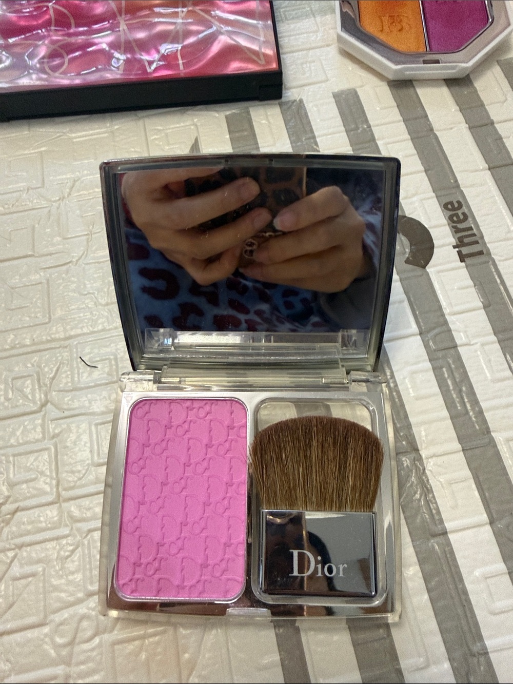 Dior Vibrant Pink Compact Blush with Brush